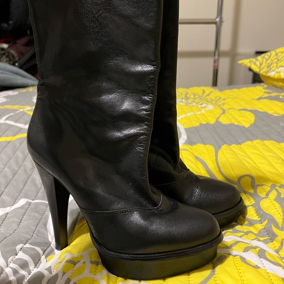 Calvin Klein Jeans Veronica Leather Pull On Mid-Calf Boots - Picture 5 of 16